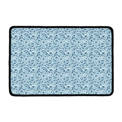 Blue Octopus Tentacles Pattern Print Kitchen Mat
