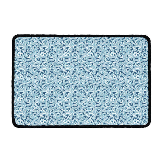 Blue Octopus Tentacles Pattern Print Kitchen Mat