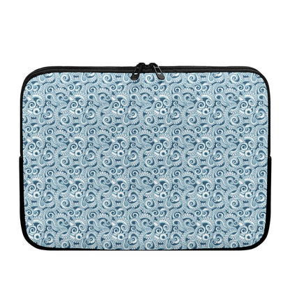 Blue Octopus Tentacles Pattern Print Laptop Sleeve