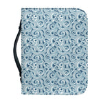 Blue Octopus Tentacles Pattern Print Leather Bible Cover