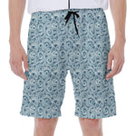 Blue Octopus Tentacles Pattern Print Men's Beach Shorts