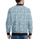 Blue Octopus Tentacles Pattern Print Men's Bomber Jacket