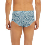 Blue Octopus Tentacles Pattern Print Men's Briefs