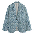 Blue Octopus Tentacles Pattern Print Men's Cotton Blazer