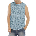 Blue Octopus Tentacles Pattern Print Men's Fitness Tank Top