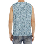 Blue Octopus Tentacles Pattern Print Men's Fitness Tank Top
