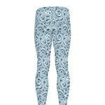 Blue Octopus Tentacles Pattern Print Men's leggings