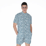 Blue Octopus Tentacles Pattern Print Men's Rompers