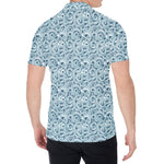 Blue Octopus Tentacles Pattern Print Men's Shirt