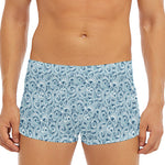Blue Octopus Tentacles Pattern Print Men's Short Boxer Briefs