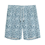 Blue Octopus Tentacles Pattern Print Men's Sports Shorts