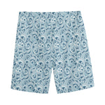 Blue Octopus Tentacles Pattern Print Men's Sports Shorts