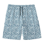 Blue Octopus Tentacles Pattern Print Men's Swim Trunks