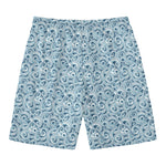 Blue Octopus Tentacles Pattern Print Men's Swim Trunks