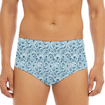 Blue Octopus Tentacles Pattern Print Men's Triangle Swim Briefs