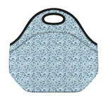 Blue Octopus Tentacles Pattern Print Neoprene Lunch Bag