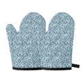 Blue Octopus Tentacles Pattern Print Oven Mitts
