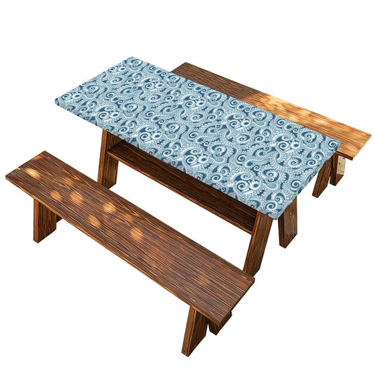 Blue Octopus Tentacles Pattern Print Picnic Table Cover