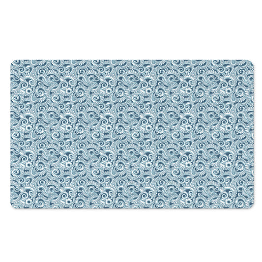Blue Octopus Tentacles Pattern Print Polyester Doormat