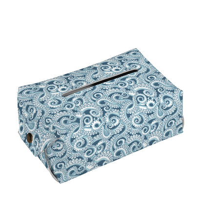 Blue Octopus Tentacles Pattern Print Rectangle Tissue Box Cover