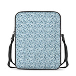 Blue Octopus Tentacles Pattern Print Rectangular Crossbody Bag
