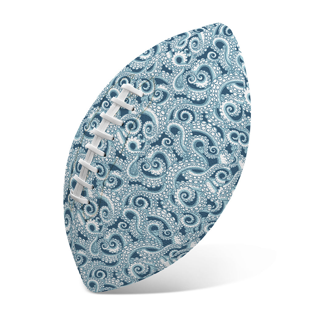 Blue Octopus Tentacles Pattern Print Rugby Ball