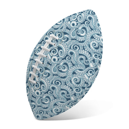 Blue Octopus Tentacles Pattern Print Rugby Ball