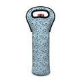 Blue Octopus Tentacles Pattern Print Single Neoprene Wine Tote