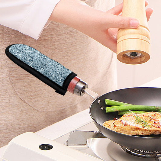 Blue Octopus Tentacles Pattern Print Skillet Handle Cover