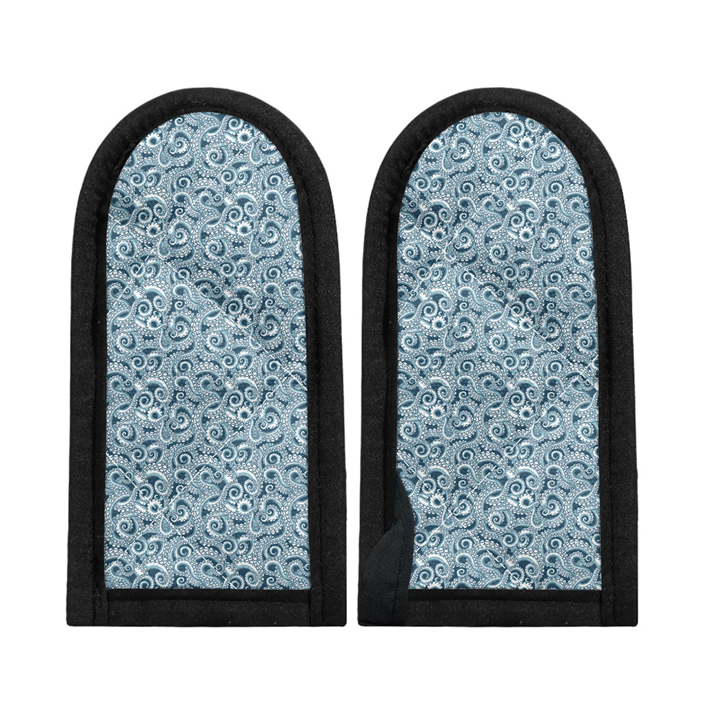 Blue Octopus Tentacles Pattern Print Skillet Handle Cover