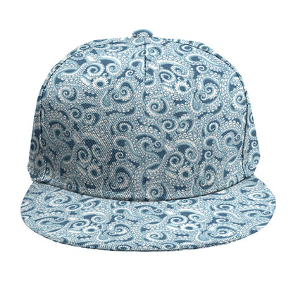 Blue Octopus Tentacles Pattern Print Snapback Cap