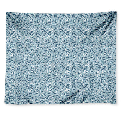 Blue Octopus Tentacles Pattern Print Tapestry