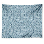 Blue Octopus Tentacles Pattern Print Tapestry
