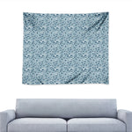 Blue Octopus Tentacles Pattern Print Tapestry