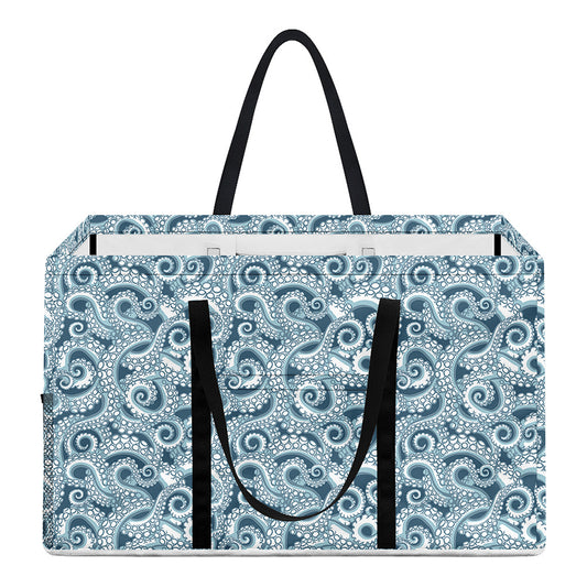 Blue Octopus Tentacles Pattern Print Utility Tote Bag