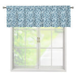 Blue Octopus Tentacles Pattern Print Window Valance