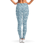 Blue Octopus Tentacles Pattern Print Women's Leggings