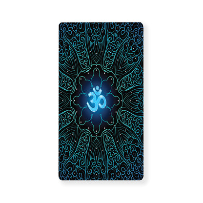 Blue Om Mandala Print Baby Crib Sheet