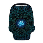 Blue Om Mandala Print Baby Seat Cover