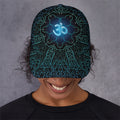 Blue Om Mandala Print Baseball Cap