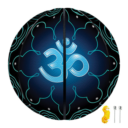 Blue Om Mandala Print Basketball