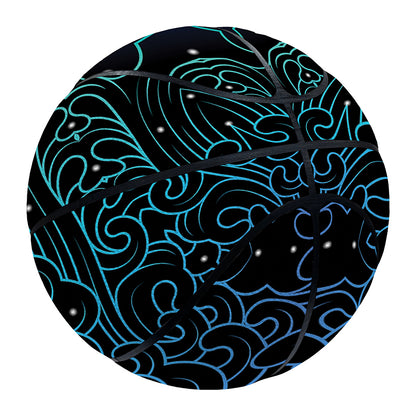 Blue Om Mandala Print Basketball