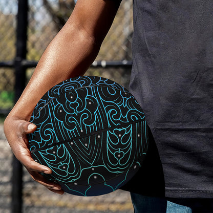 Blue Om Mandala Print Basketball