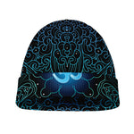 Blue Om Mandala Print Beanie