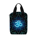 Blue Om Mandala Print Bible Tote Bag