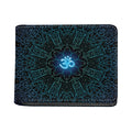 Blue Om Mandala Print Bifold Wallet