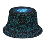 Blue Om Mandala Print Bucket Hat