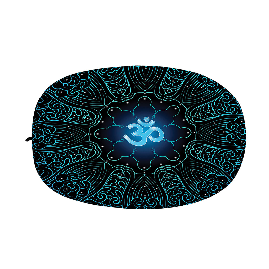 Blue Om Mandala Print Car Side Mirror Covers