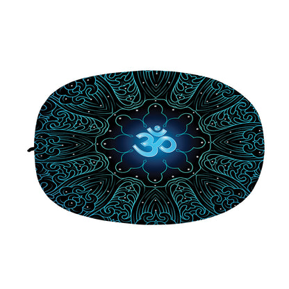Blue Om Mandala Print Car Side Mirror Covers