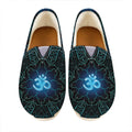 Blue Om Mandala Print Casual Shoes